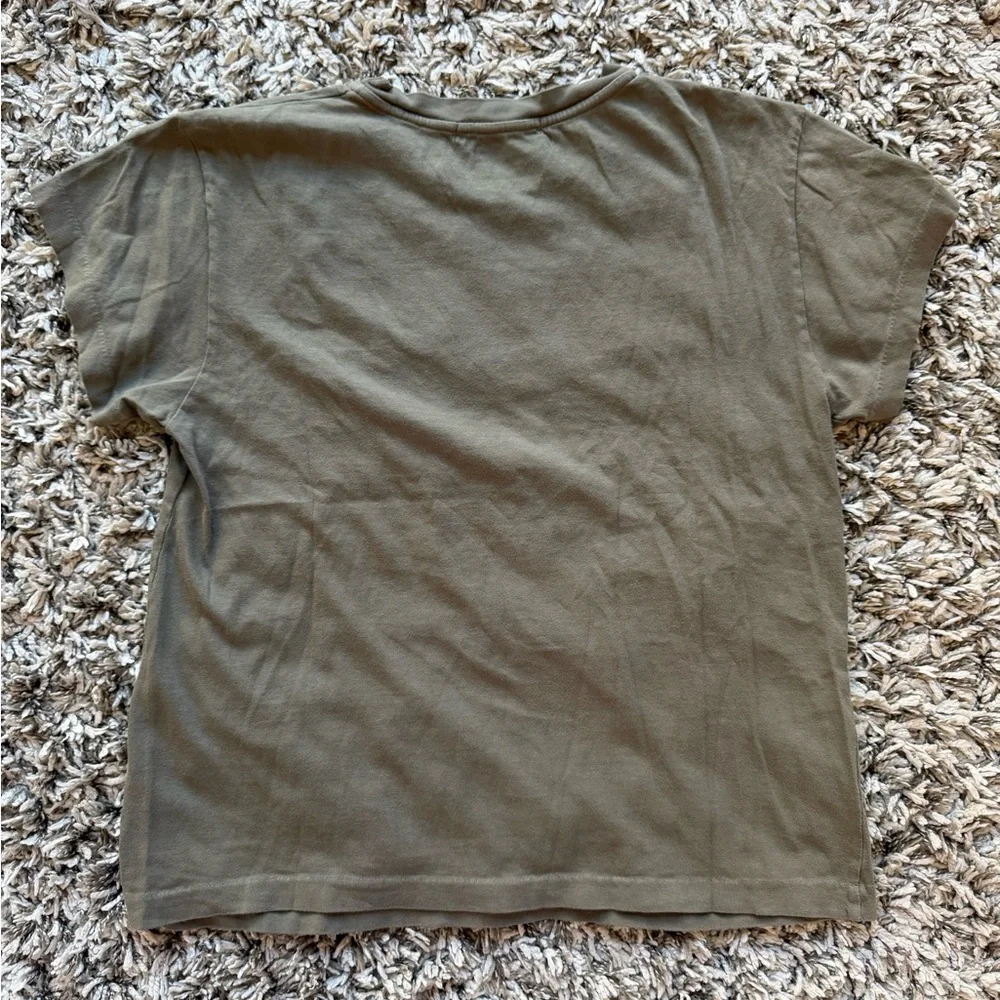Daydreamer Olive Army Green Ramones Graphic Tee with Red Logo - Picture 5 of 6